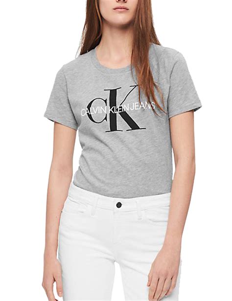 calvin klein t shirt damen grau|calvin klein outlet.